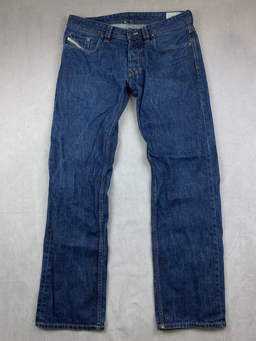 Diesel Mens Pants 33 Blue Jeans Turbo Larkee Regular Straight Rigid Denim 33x32